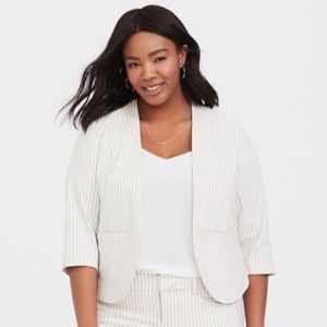 Birch Stripe Cutaway Blazer